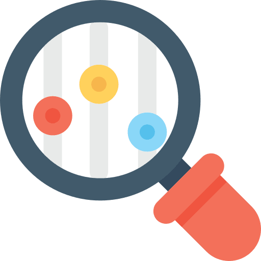 Loupe seo and web detective magnifying glass icon