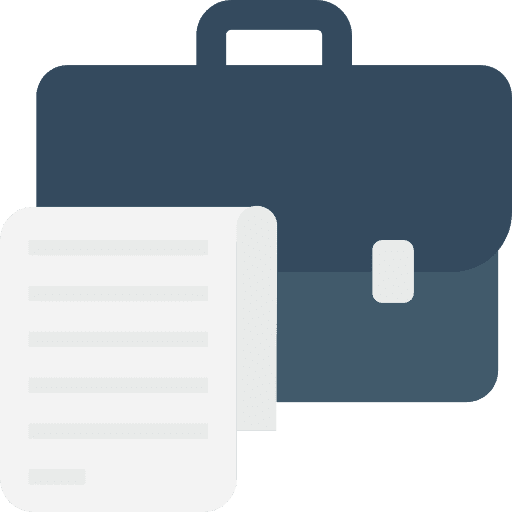 Briefcase suitcase business bag icon