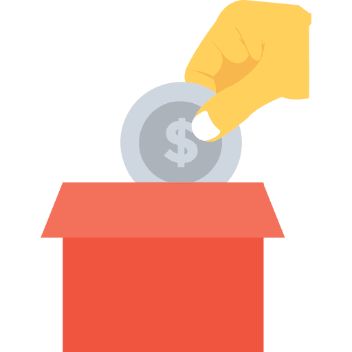 Investment hand gesture commerce currency icon