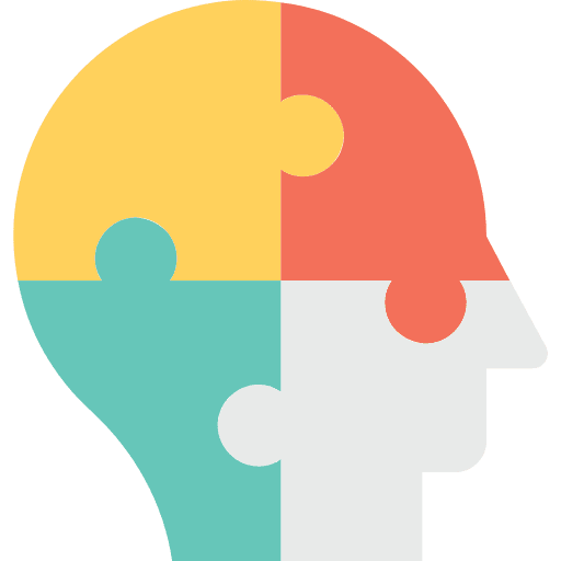 Puzzle puzzle complex head icon