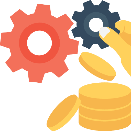 Settings coins settings gear icon