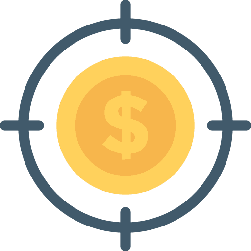 Target coin weapons dollar icon