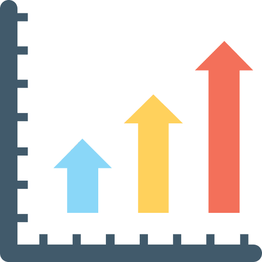 Analytics seo and web bar chart analytics icon