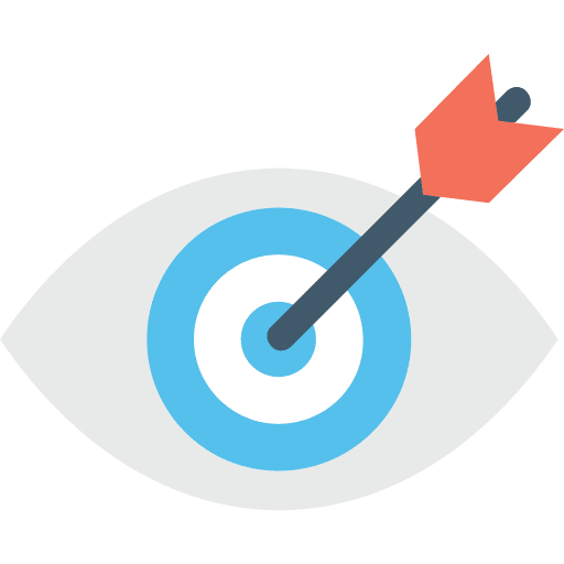 Target archery arrow dart board icon