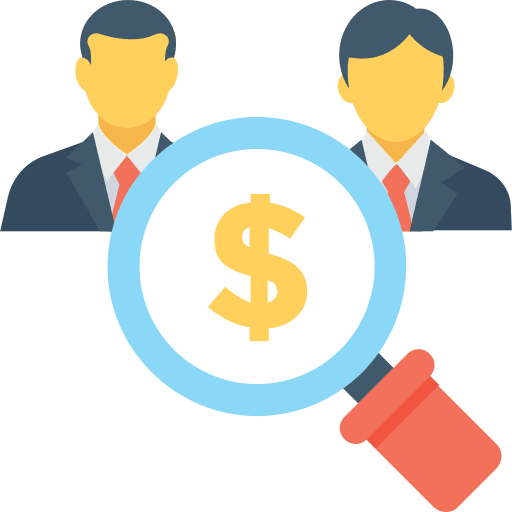 Profits business and finance seo and web dollar icon