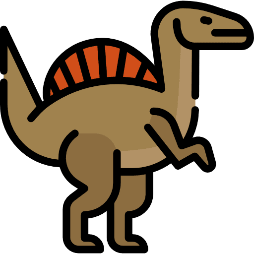 Spinosaurus extinct wild life animals icon