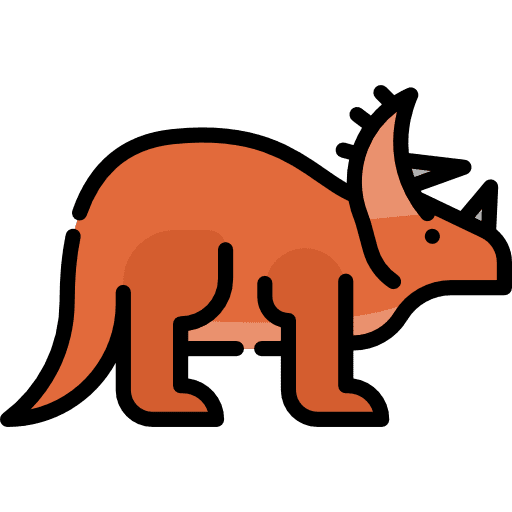 Triceratops animals wild life herbivore icon
