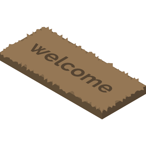 Doormat entrance welcome doormat icon