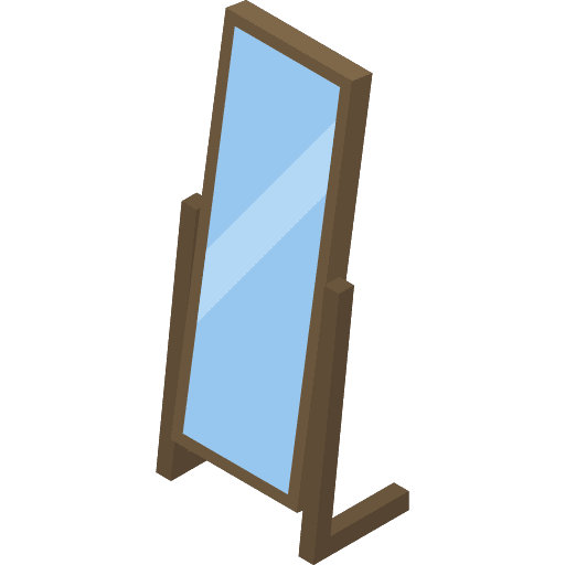 Mirror standing look mirror icon