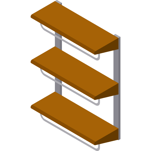 Shelves tools empty lines icon