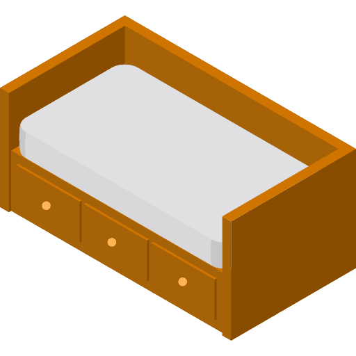 Bed sleep single bed single icon