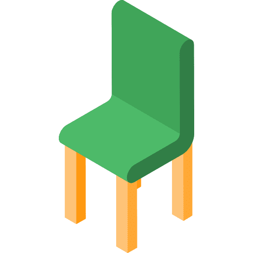 Chair tools and utensils seat furniture and household icon