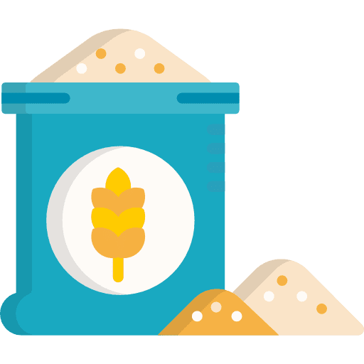 Flour wheat food and restaurant container icon
