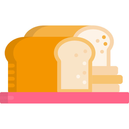 Bread toast food and restaurant bakery icon