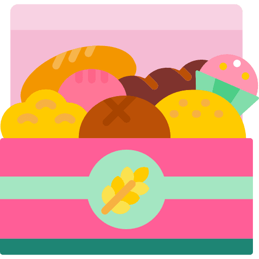 Bread food bakery bun icon