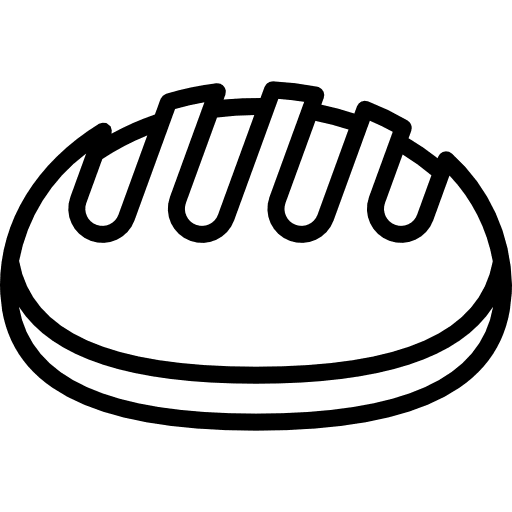 Bread bun food and restaurant roll icon