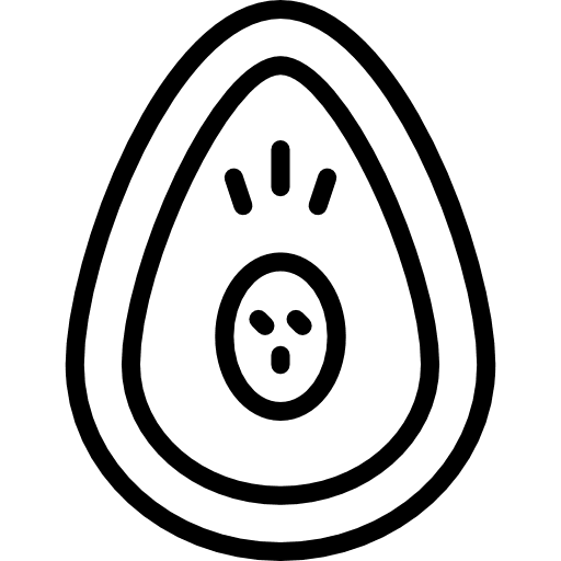 Avocado food and restaurant vegan healthy food icon