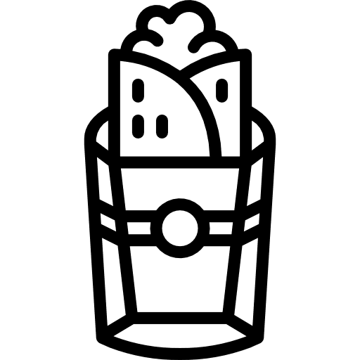 Burrito meat burrito mexican food icon