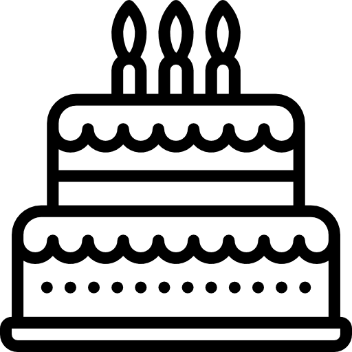 Birthday cake food candles food and restaurant icon