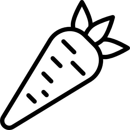 Carrot food and restaurant diet organic icon