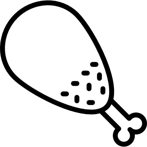 Chicken leg food and restaurant chicken leg turkey leg icon