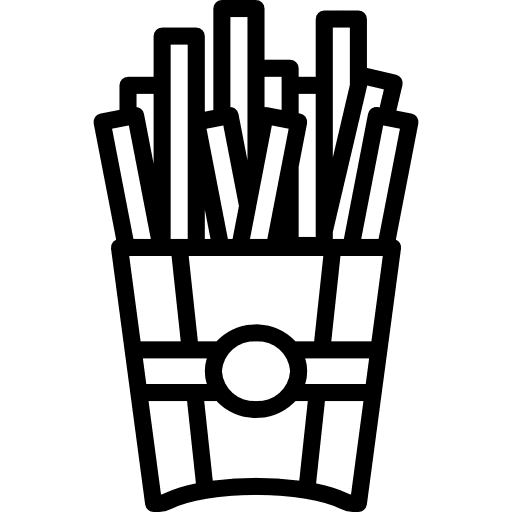 French fries potatoes food and restaurant food icon