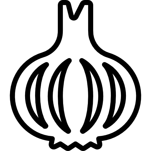 Garlic food and restaurant vegetable food icon