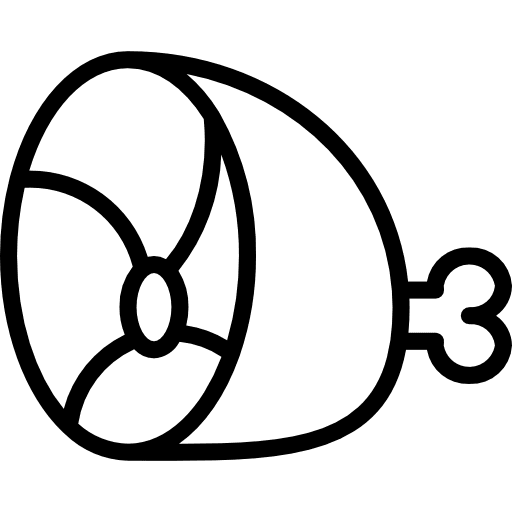 Ham pork pork leg food and restaurant icon