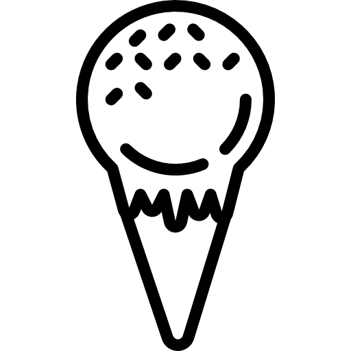 Ice cream summertime food sweet icon