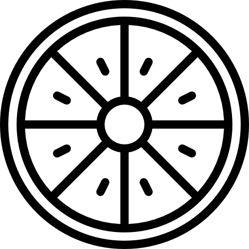 Orange citrus vegan organic icon