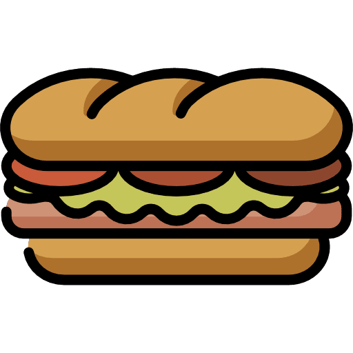 Sandwich fast food junk food bread icon