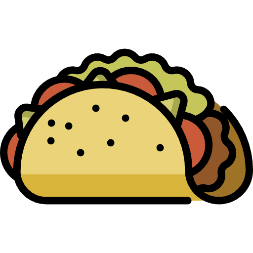 Taco taco snack fast food icon
