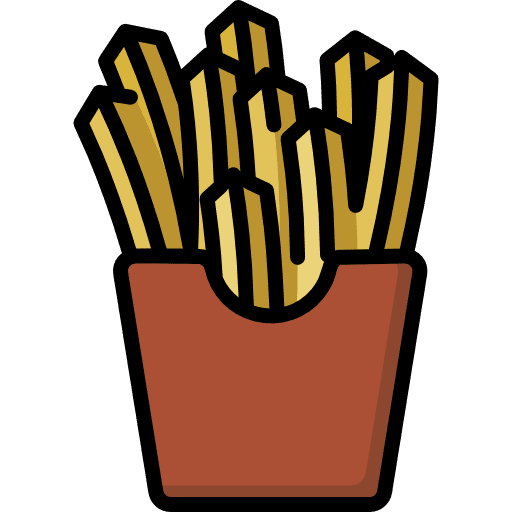 French fries junk food fries restaurant icon