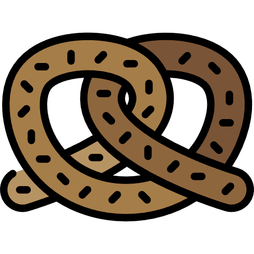 Pretzel pretzel food and restaurant powdered sugar icon