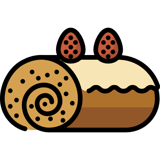 Roll cake food and restaurant food sweet icon