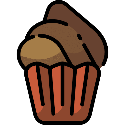 Cupcake muffin dessert food icon