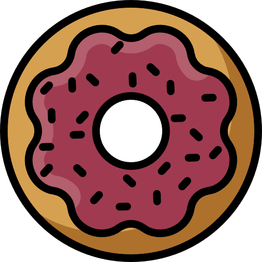 Doughnut sweet sugar dessert icon