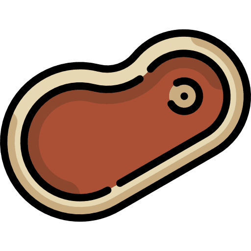 Steak food and restaurant proteins grilled icon