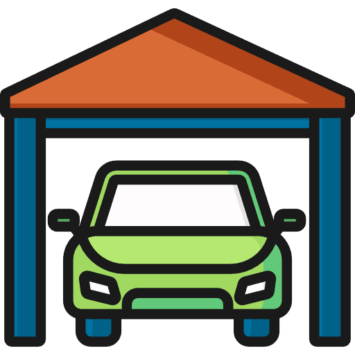 Garage real estate car parking icon