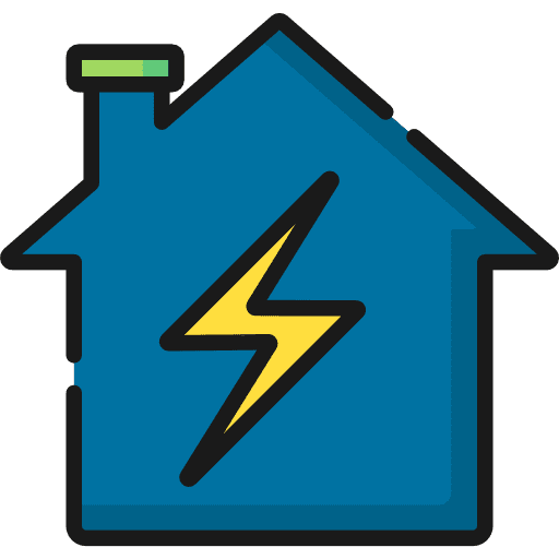 Smart home house buildings energy icon