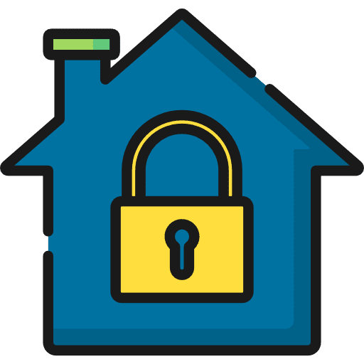 Smart home technological real estate security icon