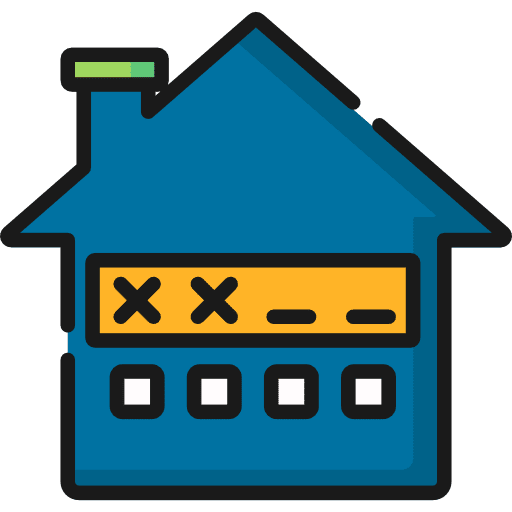 Smart home buildings house password icon