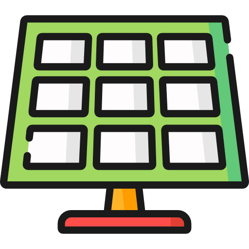 Solar panel solar panel ecological power icon