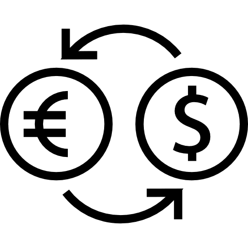 Exchange business exchange coins icon
