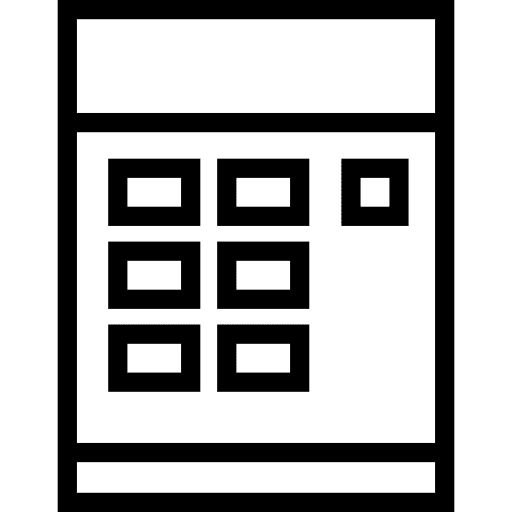 Calculator business and finance calculating technology icon