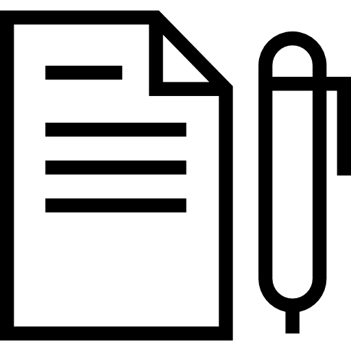 Contract document contract pen icon