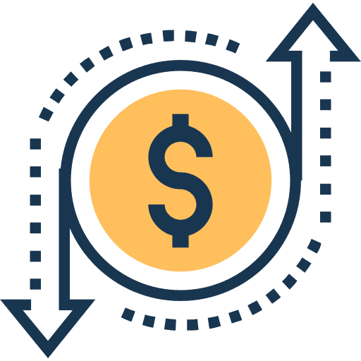 Dollar business and finance currency cash icon