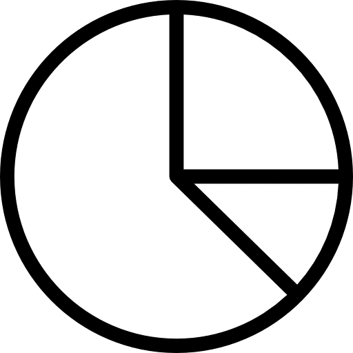 Pie chart marketing business seo and web icon