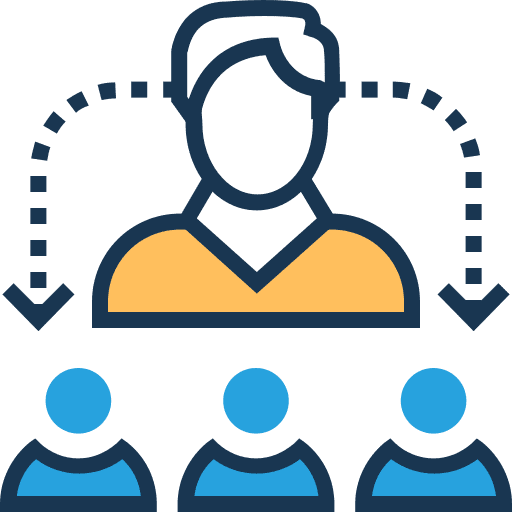 Networking people boss team icon