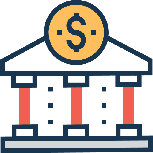 Bank dollar symbol money business and finance icon